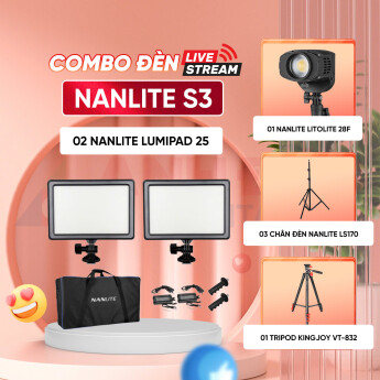 Combo đèn livestream NanLite S3 (Chính Hãng)