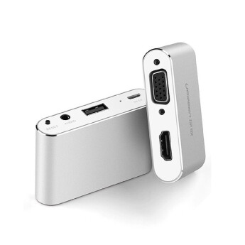 Bộ chuyển đổi Ugreen Lightning Micro USB Type C sang HDMI + VGA 30522