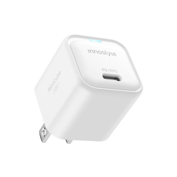Sạc nhanh Innostyle Minicube Gan II 33W PD/QC3.0 & PPS | White (Chính Hãng) (IC33PD)