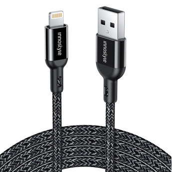 Cáp Innostyle PowerFlex USB-A to Lightning 1.5M 12W | Black