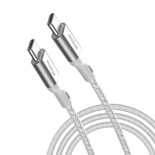Cáp Innostyle Powerflex USB-C to C 1.5M 60W ICC150AL | Silver (Chính Hãng)