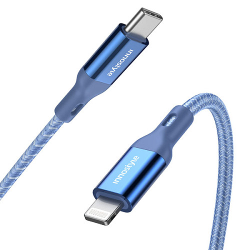 Cáp Innostyle Powerflex USB-C to Lightning 1.5M MFI 20/30/60W | Blue (ICL150AL)