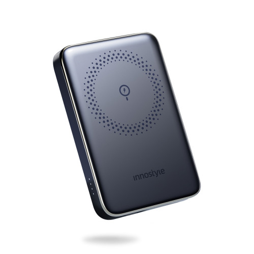 Sạc dự phòng hít từ tính Innostyle Powermag Slim 15W PD/QC3.0 20W 10000mAh | Gray (Chính Hãng) (IM20PD)