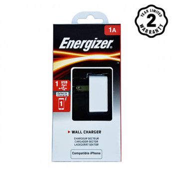 Sạc Energizer CL 1A 1USB | Black (Chính Hãng)