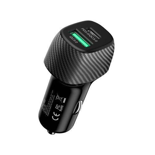 Sạc nhanh xe hơi Innostyle Poweron Speed 2 cổng PD/QC3.0 38W (Chính Hãng) ( IC38-2PDBLK)