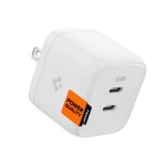 Sạc nhanh Spigen ArcStation Pro GaN Dual Port 35W | White (Chính Hãng) (ACH03713)