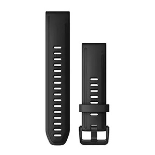 Dây đồng hồ Garmin QuickFit 20 | New Black/Silicone (Chính Hãng) (010-12867-01)