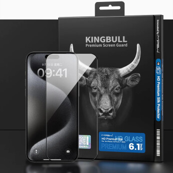 Dán cường lực Mipow Kingbull HD Premium Silk for iPhone 16 2024 (BJ601-BK) (Chính Hãng)
