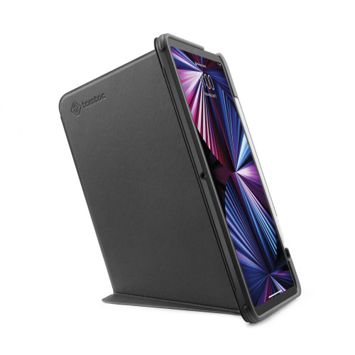 Bao da Tomtoc từ tính đa góc Vertical hỗ trợ sạc không dây Apple Pencil for iPad Pro 12.9 inch M1 2021 | Black (Chính Hãng)