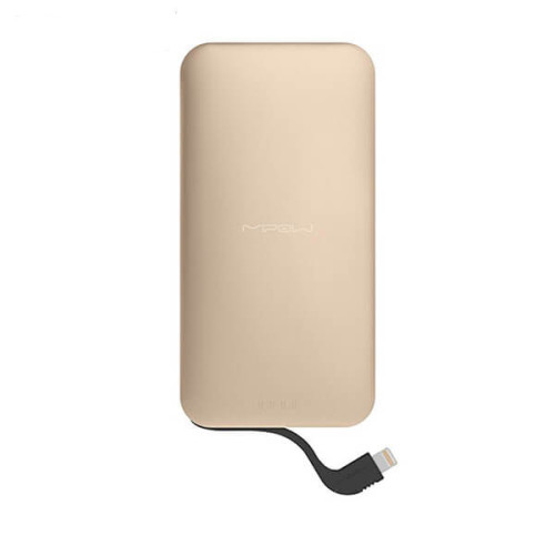 Pin dự phòng MiPow Power Cube 10000 Lightning Cable | Gold (Chính Hãng)