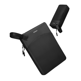 Combo túi chống sốc và túi phụ kiện Innostyle (USA) GuardianTech Macbook/Laptop 14" GT-C21 | Black (Chính Hãng)