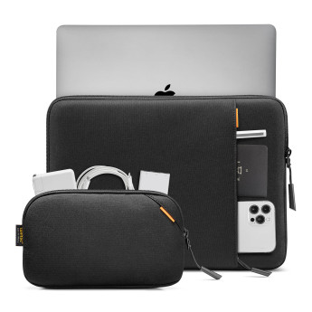 Túi chống sốc Tomtoc (USA) 360° Protective kèm túi phụ kiện for Macbook Pro 14” | Black (Chính Hãng)