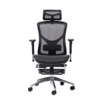 Ghế công thái học Manson Vera - Lưới Wintex + Gác Chân | Black (Chính Hãng)