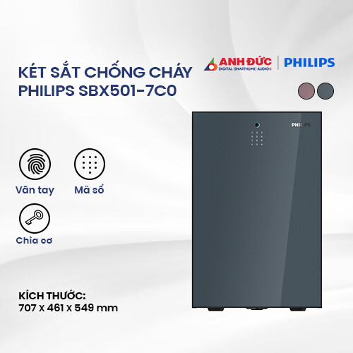 Két sắt chống cháy Philips SBX501-7C0 | Emerald Green