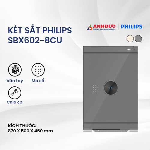 Két sắt Philips SBX602-8CU | Gray