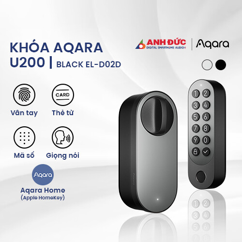 Khóa cửa thông minh Aqara U200 | Black EL-D02D (Quốc tế)