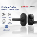 Khóa cửa thông minh Aqara U300 | Black DL-D02D (Quốc tế)