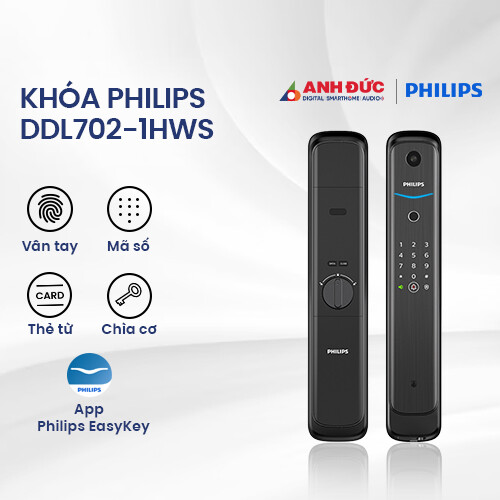 Khóa Philips DDL702-1HWS | Black