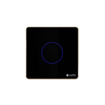 Công tắc chiết áp Lumi vuông kính phẳng viền thẳng champagne LM-S1D/VD | Black