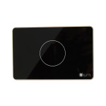 Công tắc công suất cao 1 nút Lumi chữ nhật ngang kính phẳng viền thẳng champagne LM-S1H/ND | Black