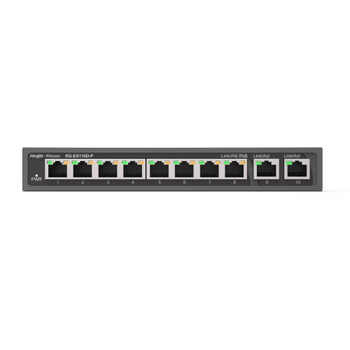 Switch Ruijie Reyee 8 cổng 10/100 BASE-T PoE/PoE+ RG-ES110D-P